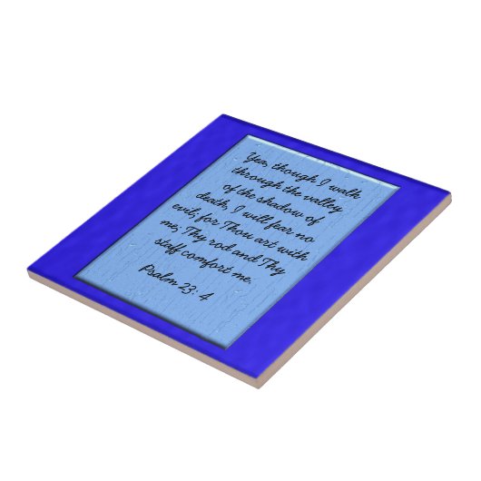 Psalm 23: 4 tegeltje (Zijkant)