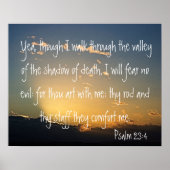 Psalm 23:4 tweesladig voorblad voor bescherming poster (Voorkant)
