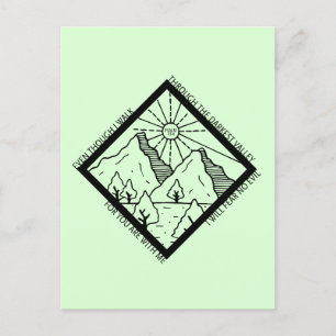 Psalm 23 4 Vrees geen kwaad Christelijk Bijbelvers Briefkaart