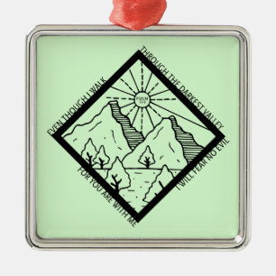 Psalm 23 4 Vrees geen kwaad Christelijk Bijbelvers Metalen Ornament