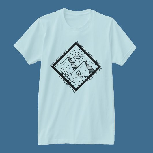 Psalm 23 4 Vrees geen kwaad Christelijk Bijbelvers T-shirt