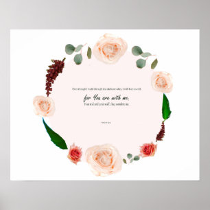 Psalm 23:4, want jij bent bij mij, een psalm van D Poster