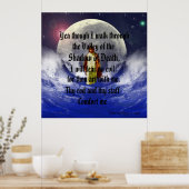 Psalm 23:4 Yea hoewel ik door de vallei van Poster (Keuken)