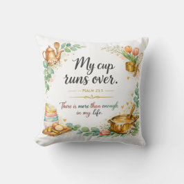 Psalm 23:5 Bible Verse, Messianic Jewish Decor Kussen