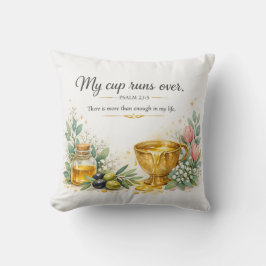 Psalm 23:5 Bible Verse, Messianic Jewish Decor Kussen