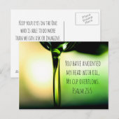 Psalm 23:5 Je hebt mijn hoofd geanoïneerd met olie Briefkaart (Voorkant / Achterkant)