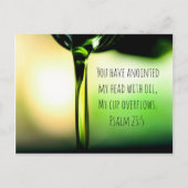 Psalm 23:5 Je hebt mijn hoofd geanoïneerd met olie Briefkaart (Voorkant)
