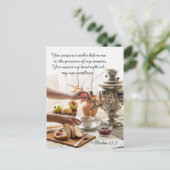 Psalm 23:5 Je maakt een tafel voor me, Bijbel Briefkaart (Staand voorkant)