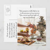 Psalm 23:5 Je maakt een tafel voor me, Bijbel Briefkaart (Voorkant / Achterkant)