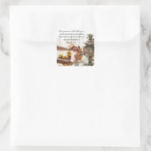 Psalm 23:5 Je maakt een tafel voor me, Bijbel Vierkante Sticker (Tas)