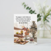 Psalm 23:5 U maakt een tabel voor mij klaar Briefkaart (Staand voorkant)