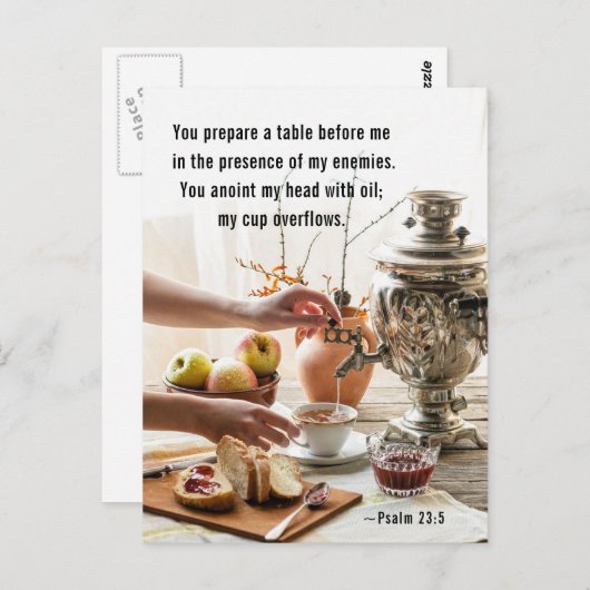 Psalm 23:5 U maakt een tabel voor mij klaar Briefkaart (Voorkant / Achterkant)