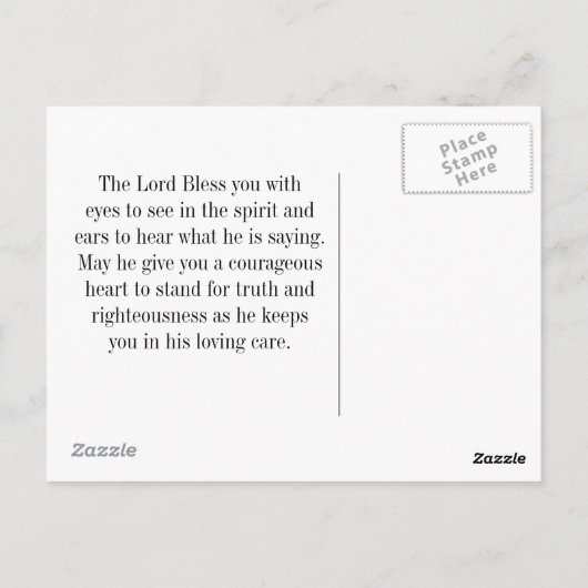 Psalm 23:5 U maakt een tabel voor mij klaar Briefkaart (Achterkant)