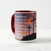 Psalm 23:6 Aangepaste Schrift Faith Coffee Mok (Voorkant links)