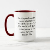 Psalm 23:6 Aangepaste Schrift Two-Tone Coffee Mok (Links)