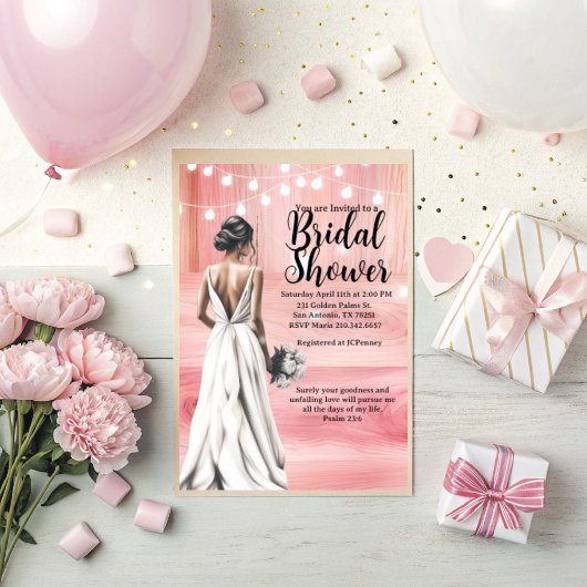 Psalm 23:6 Bridal Shower Invitation Kaart