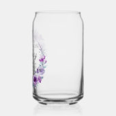 Psalm 23:6 Inspirerend Bijbelvers Paarse Bloemen Blikvorm Glas (Links)