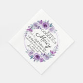 Psalm 23:6 Inspirerend Bijbelvers Paarse Bloemen Servet (Hoek)