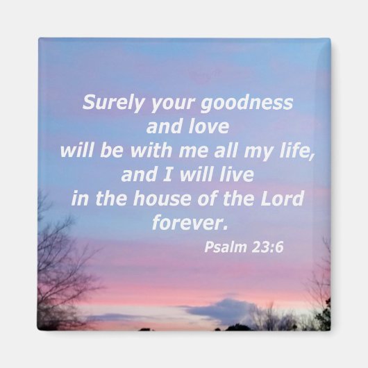 Psalm 23:6 magneet (Voorkant)