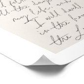 Psalm 23:6 Minimale Boho Beige Arch Script Poster (Hoek)