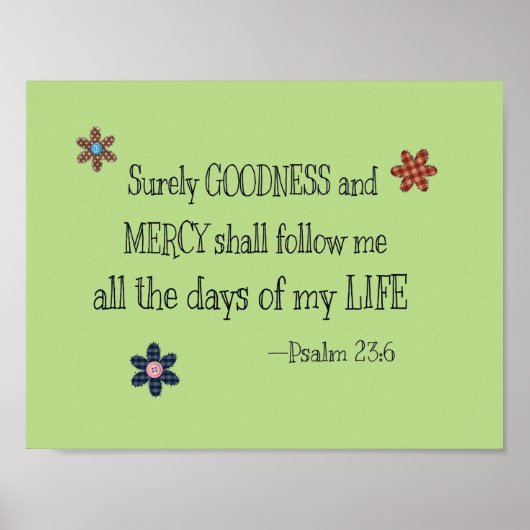 Psalm 23:6 poster (Voorkant)
