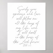 Psalm 23:6-script poster (Voorkant)