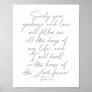 Psalm 23:6-script poster