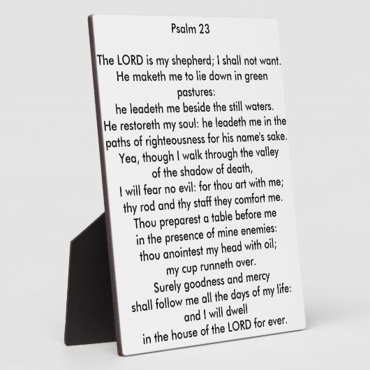 Psalm 23 8x10 Tabletop Foto Plaque Fotoplaat (Zijkant)