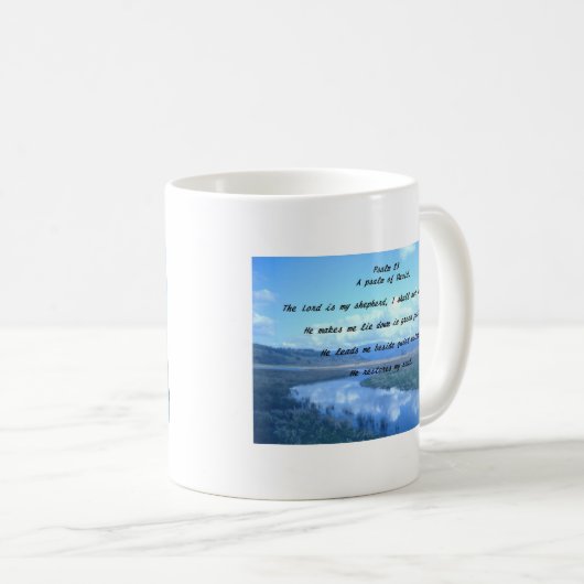 Psalm 23 A psalm David.T Koffiemok (Voorkant rechts)