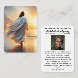 Psalm 23 Aanpasbare Funeral Herdenkingskaart Notitiekaartje