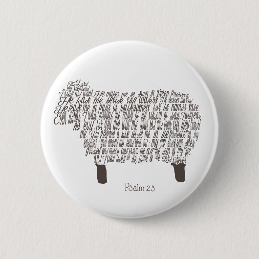 Psalm 23 Art. Ronde Button 5,7 Cm (Voorkant)
