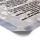 Psalm 23 artistieke kunst met bloemspraak poster (Hoek)