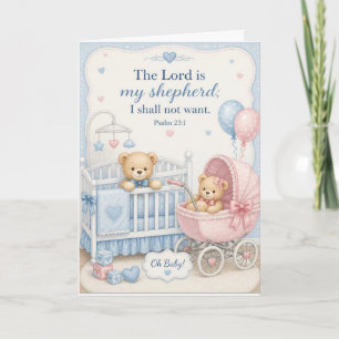 Psalm 23 Baby Congratulatie Verjaardagskaart Kaart