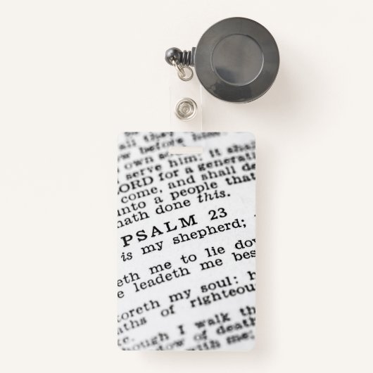 psalm 23 badge (Voorkant met intrekbare)