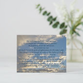 Psalm 23 Beauful Christelijk Sky Foto Bijbel Verse Briefkaart (Staand voorkant)