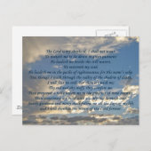 Psalm 23 Beauful Christelijk Sky Foto Bijbel Verse Briefkaart (Voorkant / Achterkant)