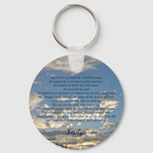 Psalm 23 Beautiful Bible Verse Christian Monogram Sleutelhanger