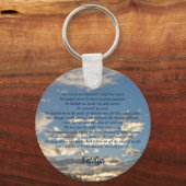 Psalm 23 Beautiful Bible Verse Christian Monogram Sleutelhanger (Achterkant)
