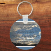 Psalm 23 Beautiful Bible Verse Christian Sleutelhanger (Voorkant)