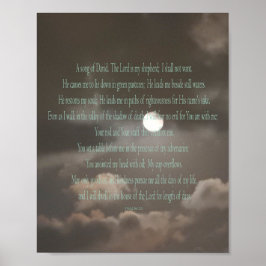 Psalm 23, bewegend afdrukken, waardepapier (matte) poster