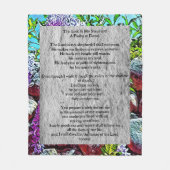 Psalm 23 biblical quote fleece deken (Voorkant)