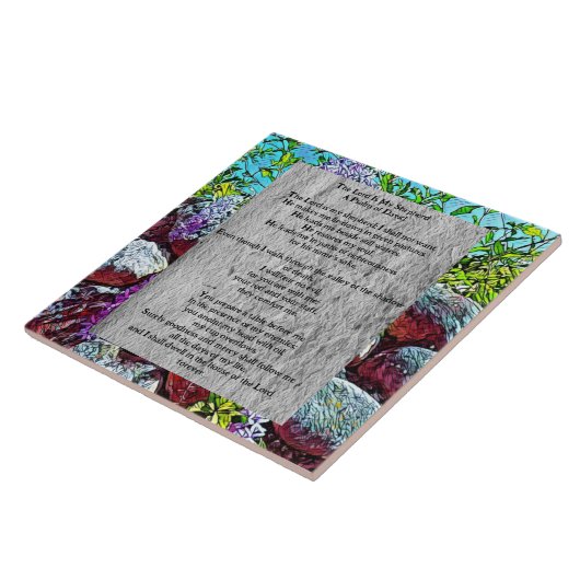 Psalm 23 biblical quote tegeltje (Zijkant)