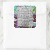 Psalm 23 biblical quote vierkante sticker (Tas)