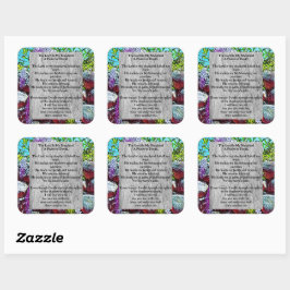 Psalm 23 biblical quote vierkante sticker