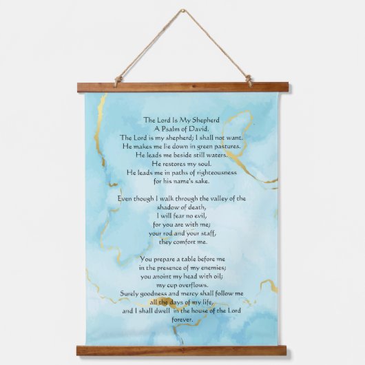 Psalm 23 biblical quotes hangend wandkleed (Voorkant)