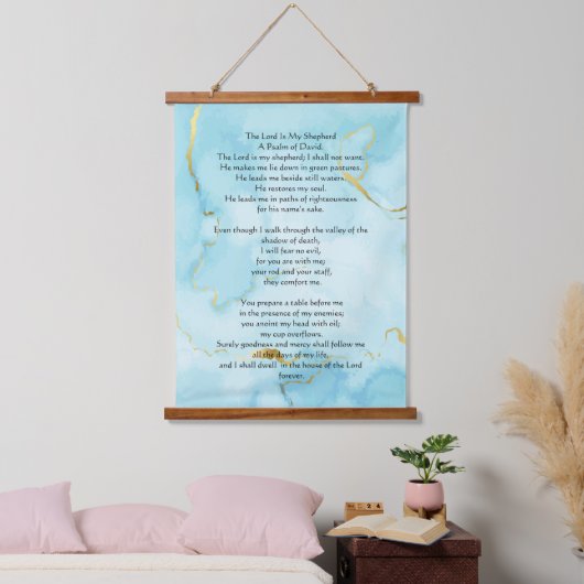 Psalm 23 biblical quotes hangend wandkleed (Slaapkamer)