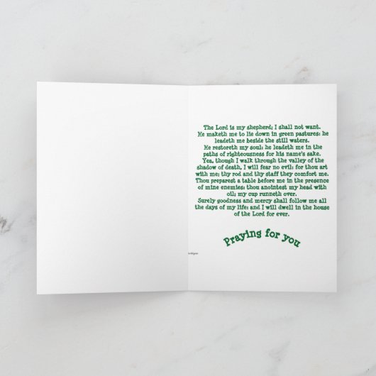 Psalm 23: Bidden voor u Kaart (Binnen)