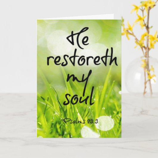 Psalm 23: Bidden voor u Kaart (Gele Bloem)