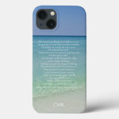 Psalm 23 Bijbel mooi strand monogram Case-Mate iPhone Case (Achterkant)