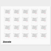 Psalm 23 Bijbel Schrift Vierkante Sticker (Vel)